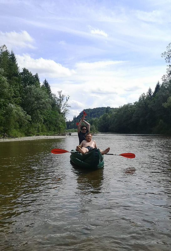 Wasserdichter Rucksack für Kanutouren.